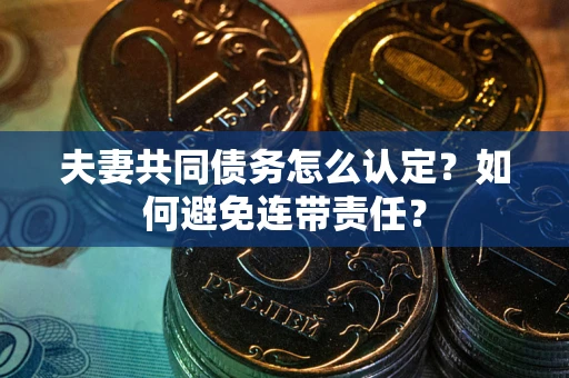 武汉夫妻共同债务怎么认定？如何避免连带责任？