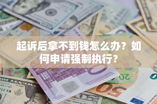 武汉起诉后拿不到钱怎么办？如何申请强制执行？