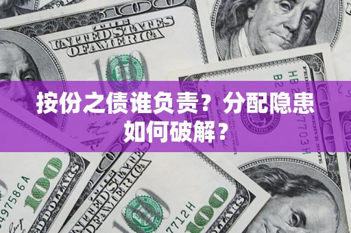 武汉按份之债谁负责？分配隐患如何破解？