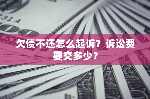武汉欠债不还怎么起诉？诉讼费要交多少？