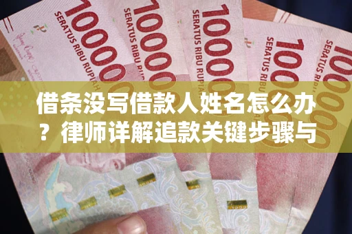 武汉借条没写借款人姓名怎么办？律师详解追款关键步骤与证据链构建