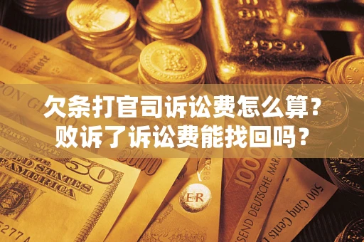 武汉欠条打官司诉讼费怎么算？败诉了诉讼费能找回吗？