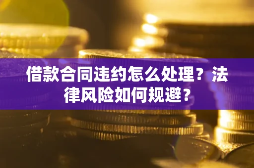 武汉借款合同违约怎么处理？法律风险如何规避？